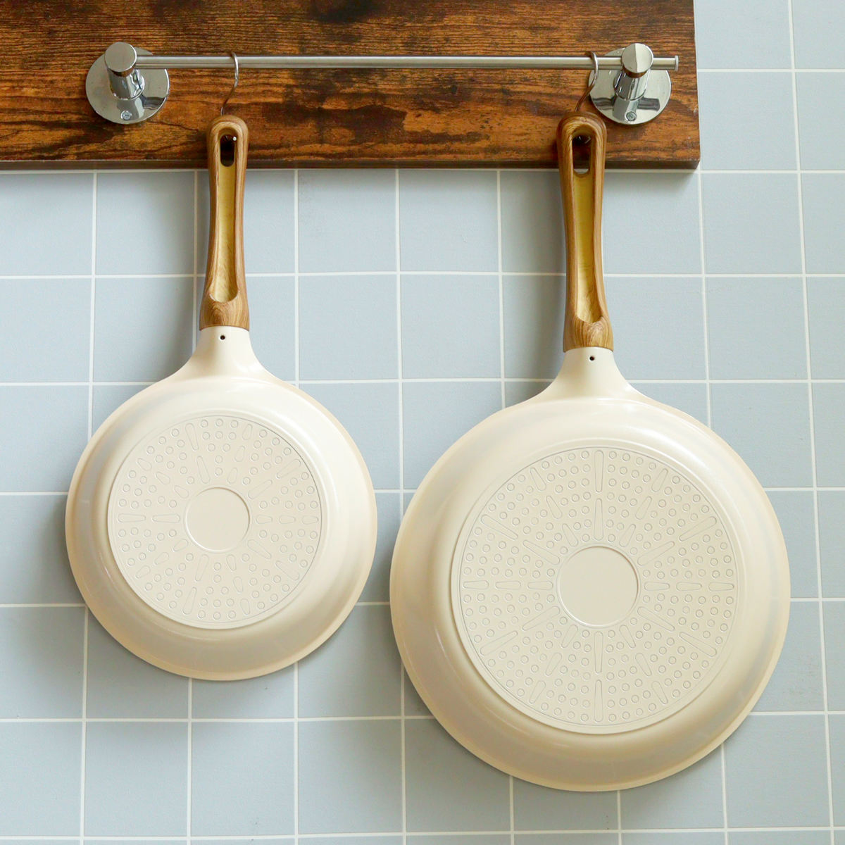 フライパン 26cm IH対応 HANAKO セラミック製 ウォックパン （ ガス火