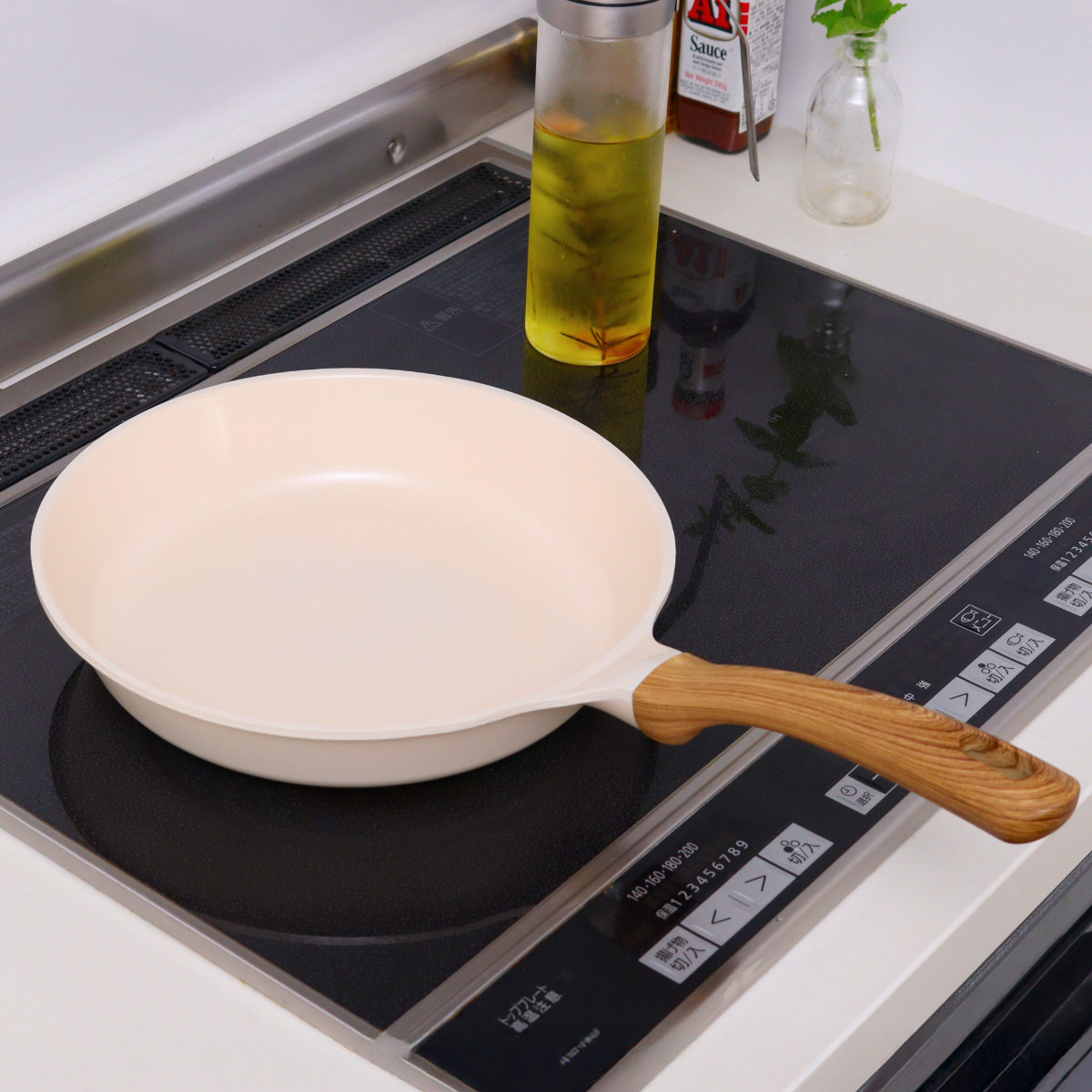 フライパン 26cm IH対応 HANAKO セラミック製 ウォックパン （ ガス火