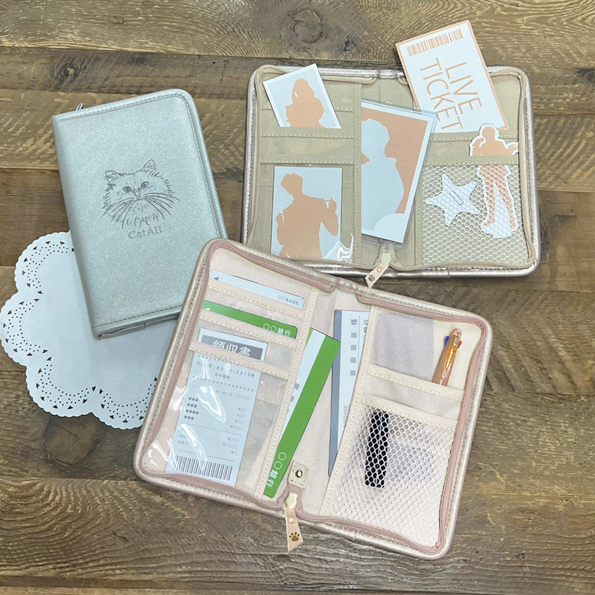 通帳ケース マルチポーチ 猫 母子手帳 推し活...の詳細画像5