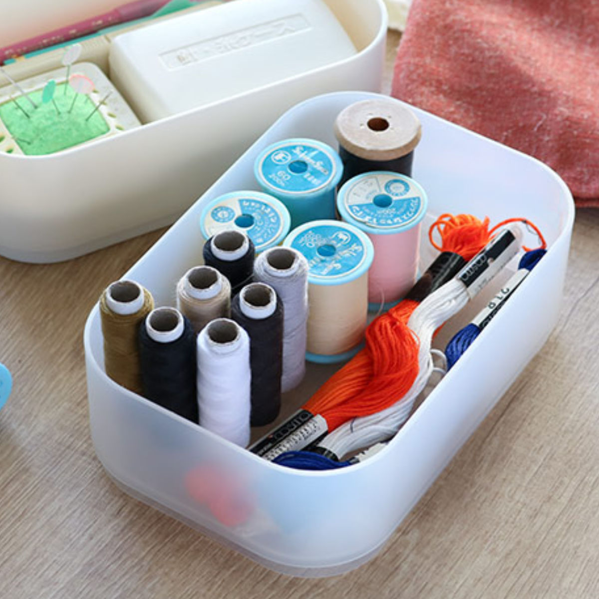 SANKA 収納ケース 2個入り インケースWS 小物入れ 幅11.5×奥行17×高さ