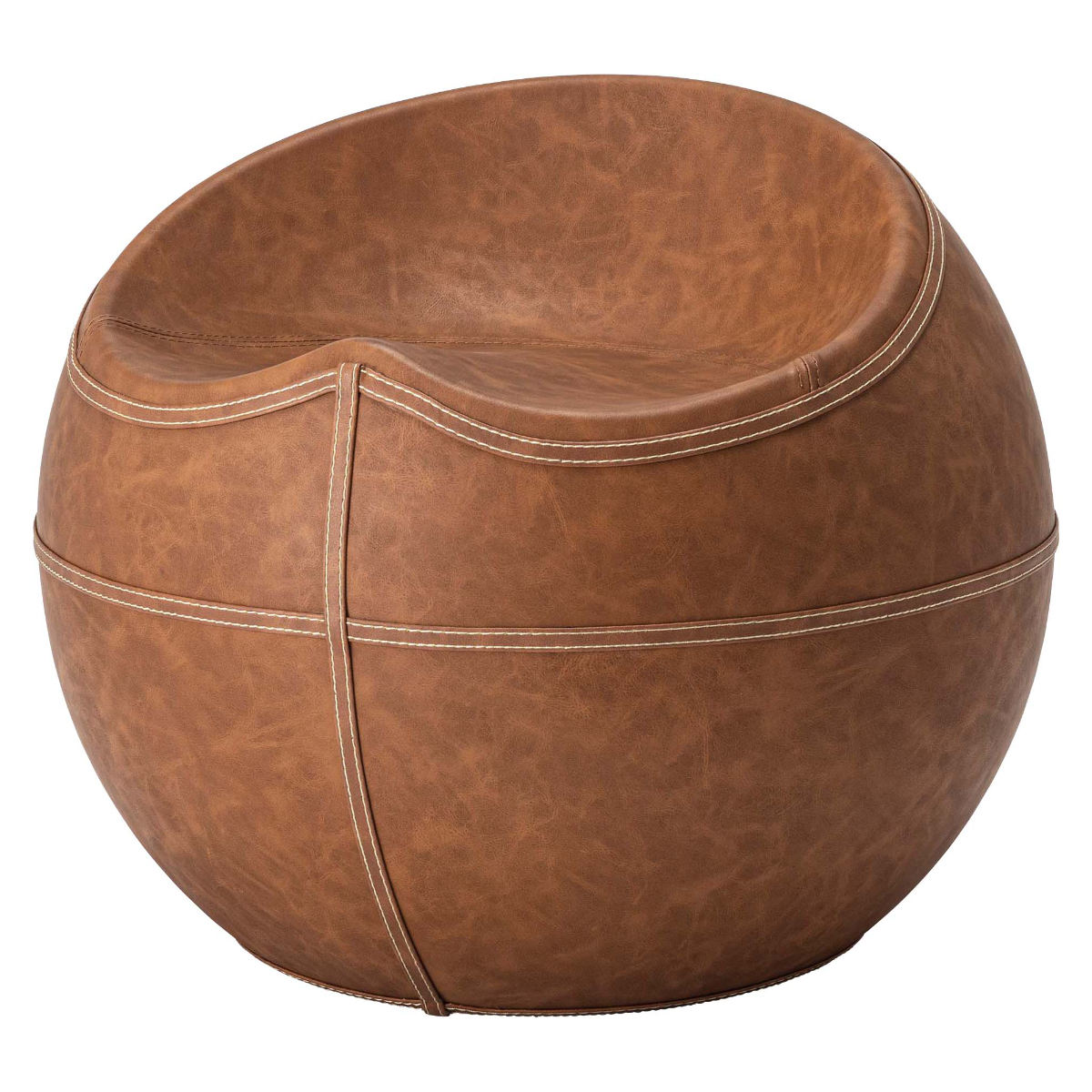 東谷 スツール 座面高35cm 円型 ソフトレザー （ レザー調 丸 椅子