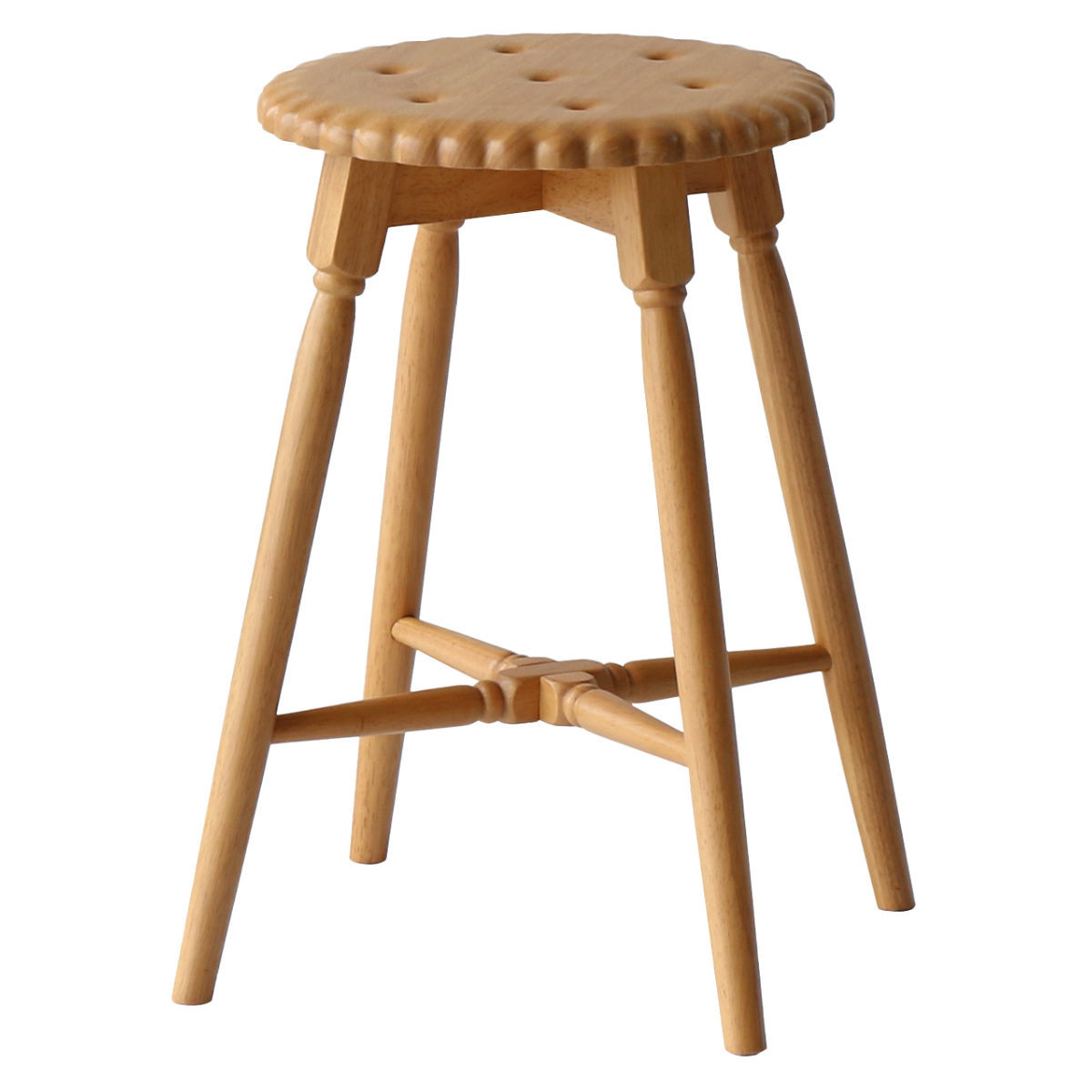 スツール ビスケット 高さ45.5cm 木製 Biscuit Stool （ 天然木 椅子