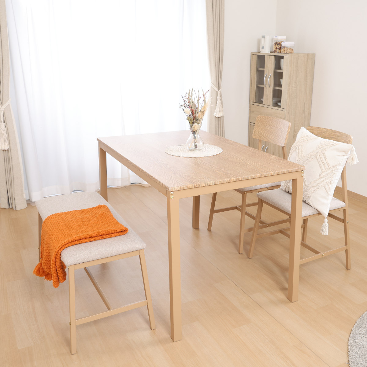 不二貿易（Fuji Boeki） ダイニングテーブルセット 4人掛け 4点セット