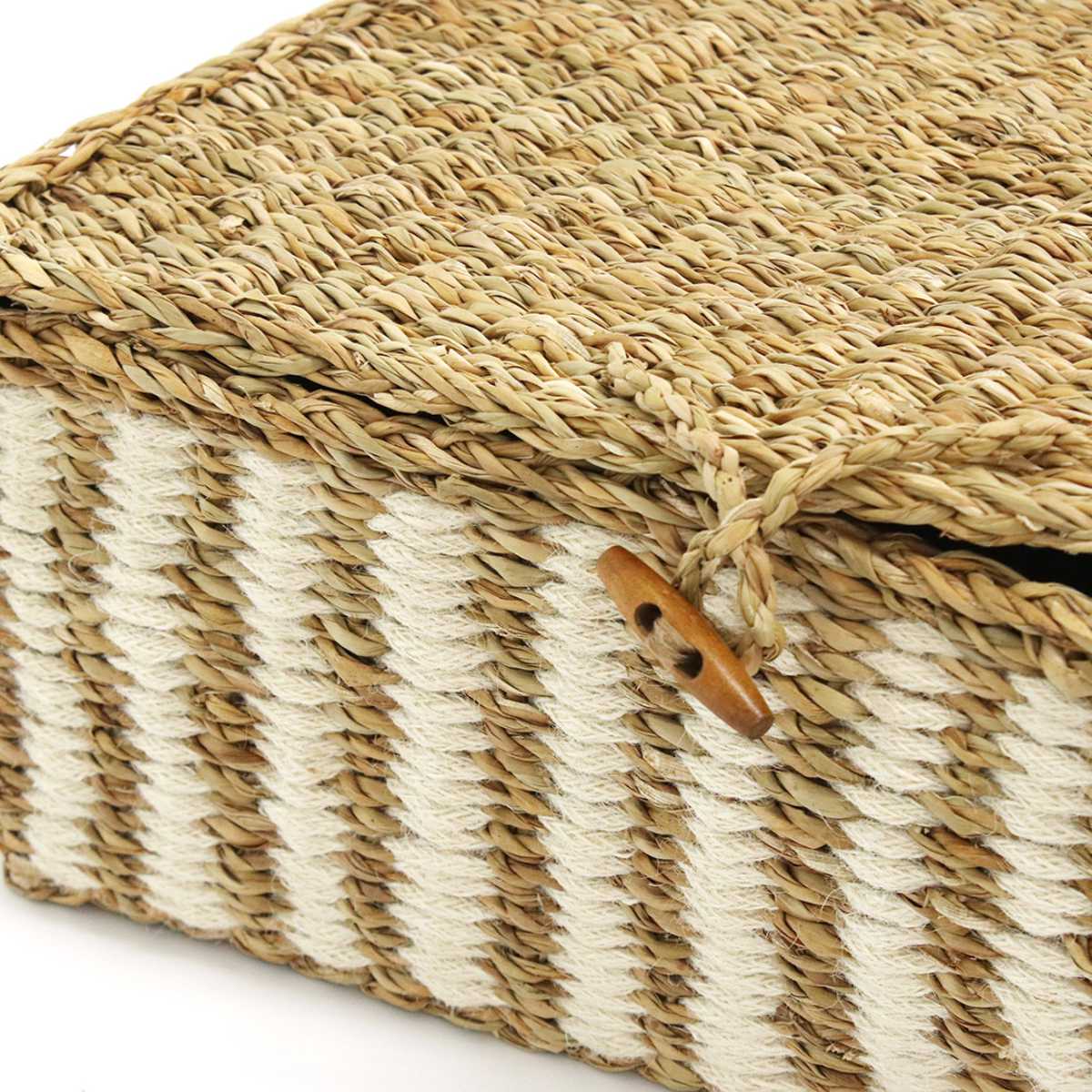 かご レクタングル ふた付き ストレージ M L 2個組 （ バスケット カゴ