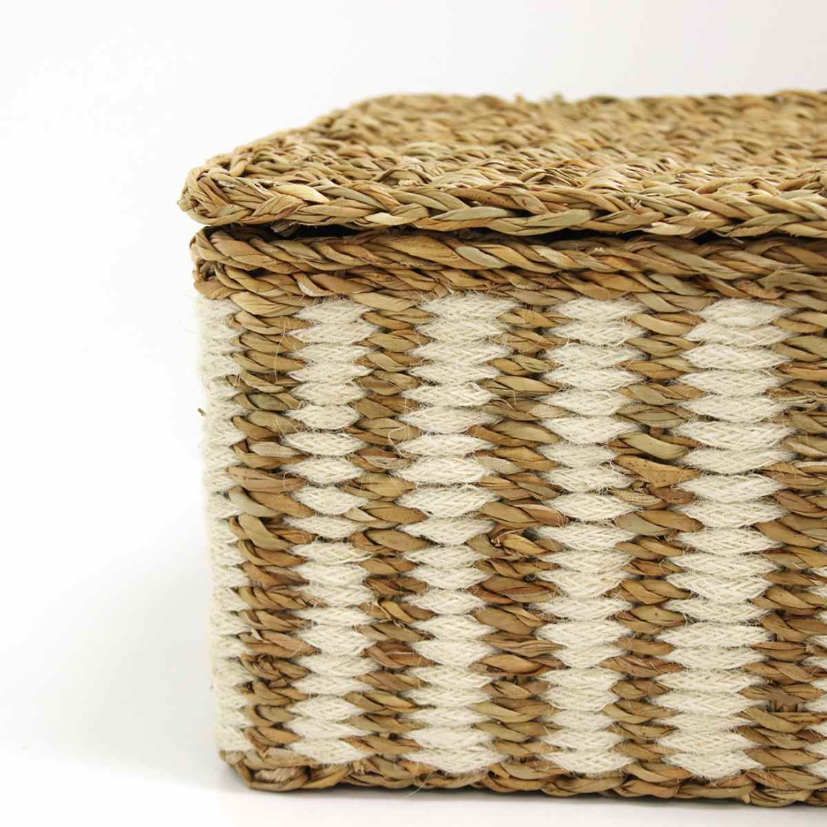 かご レクタングル ふた付き ストレージ M L 2個組 （ バスケット カゴ