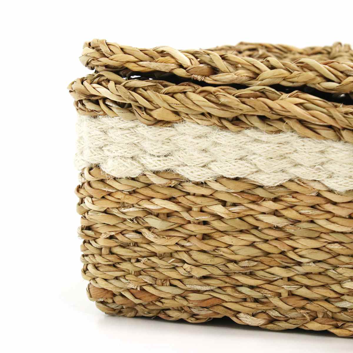 かご レクタングル ふた付き ストレージ M L 2個組 （ バスケット カゴ