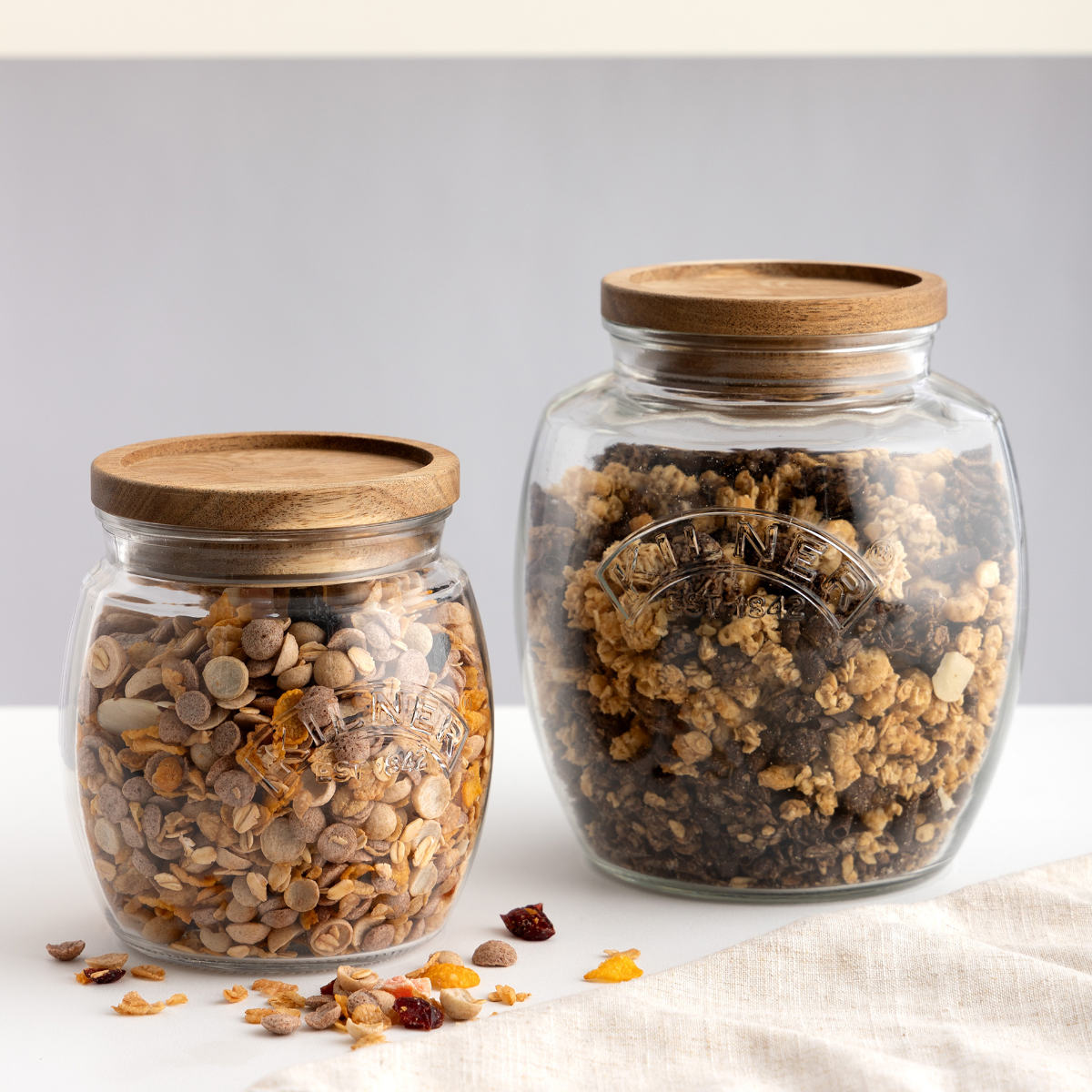 KILNER（キルナー） 保存瓶 木蓋 2L Universal Jar Acacia Wooden Lid