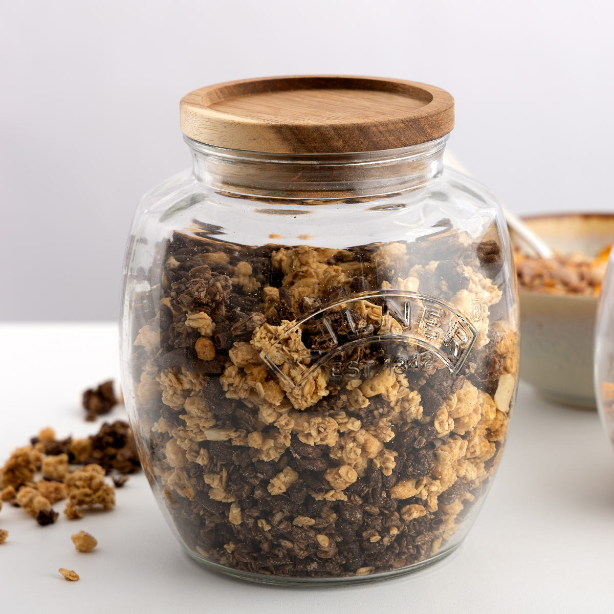 KILNER（キルナー） 保存瓶 木蓋 2L Universal Jar Acacia Wooden Lid