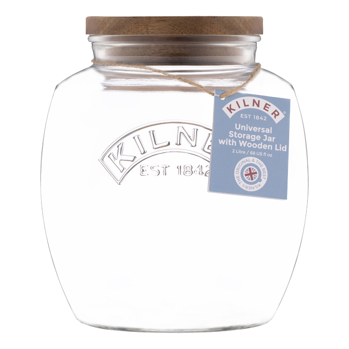 KILNER（キルナー） 保存瓶 木蓋 2L Universal Jar Acacia Wooden Lid