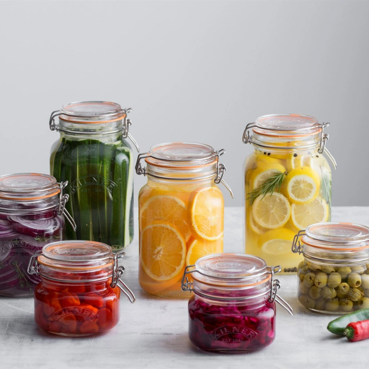 KILNER（キルナー） 保存瓶 KILNER 3L Clip Top Square Jar 