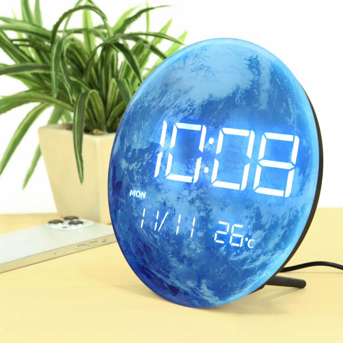デジタル時計 カレンダー 訳あり LED Amazon | 7インチのデジタルカレンダー時計、12のアラーム