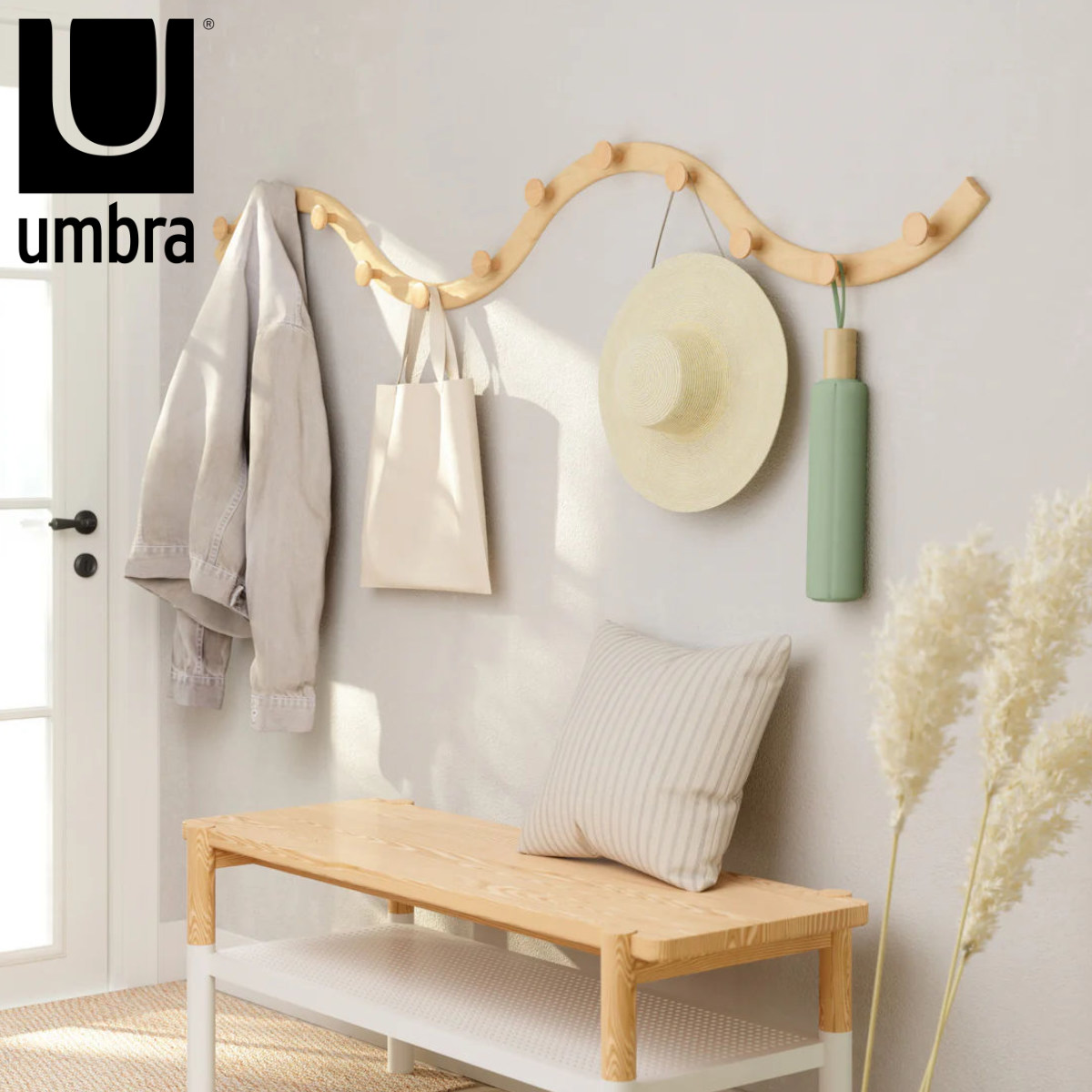 フック umbra アンブラ スリンカ 壁 木製 （ 壁掛け 壁面収納 壁掛けフック ウォールフック リビング 玄関 収納 ）