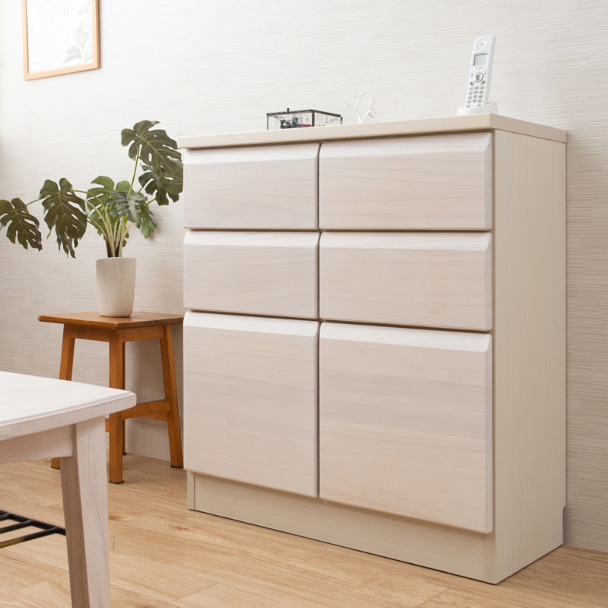 桐 キャビネット 幅72cm 引出しタイプ 日本製 完成品 （ 棚 ラック 扉