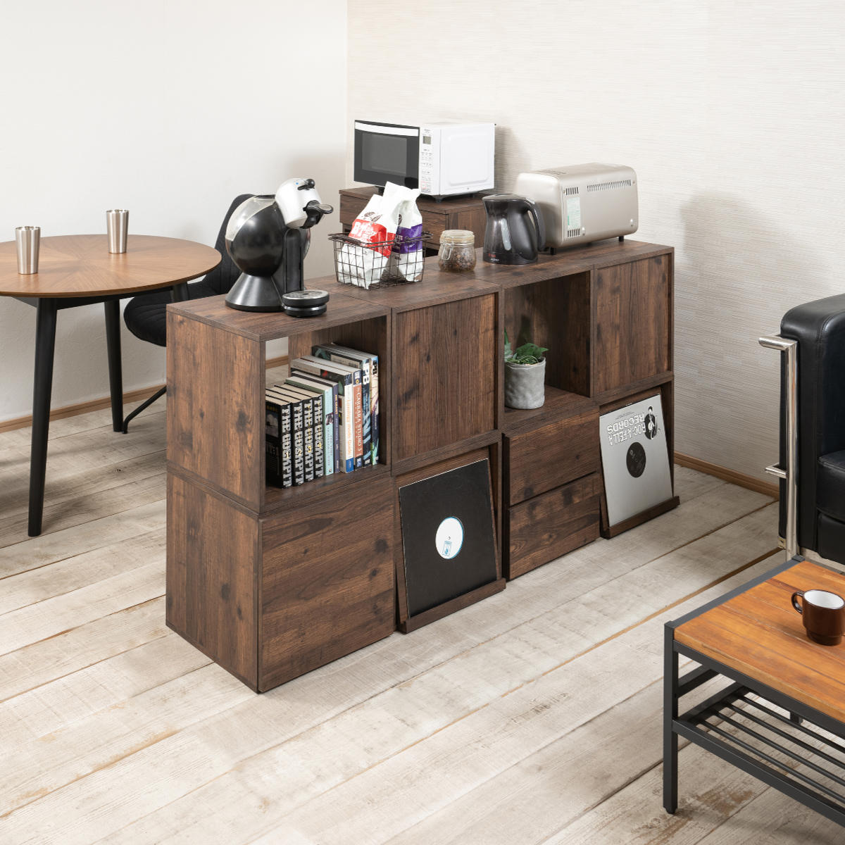 ユニットボックス フラップ扉タイプ 39×39cm 積み重ね （ 収納ボックス