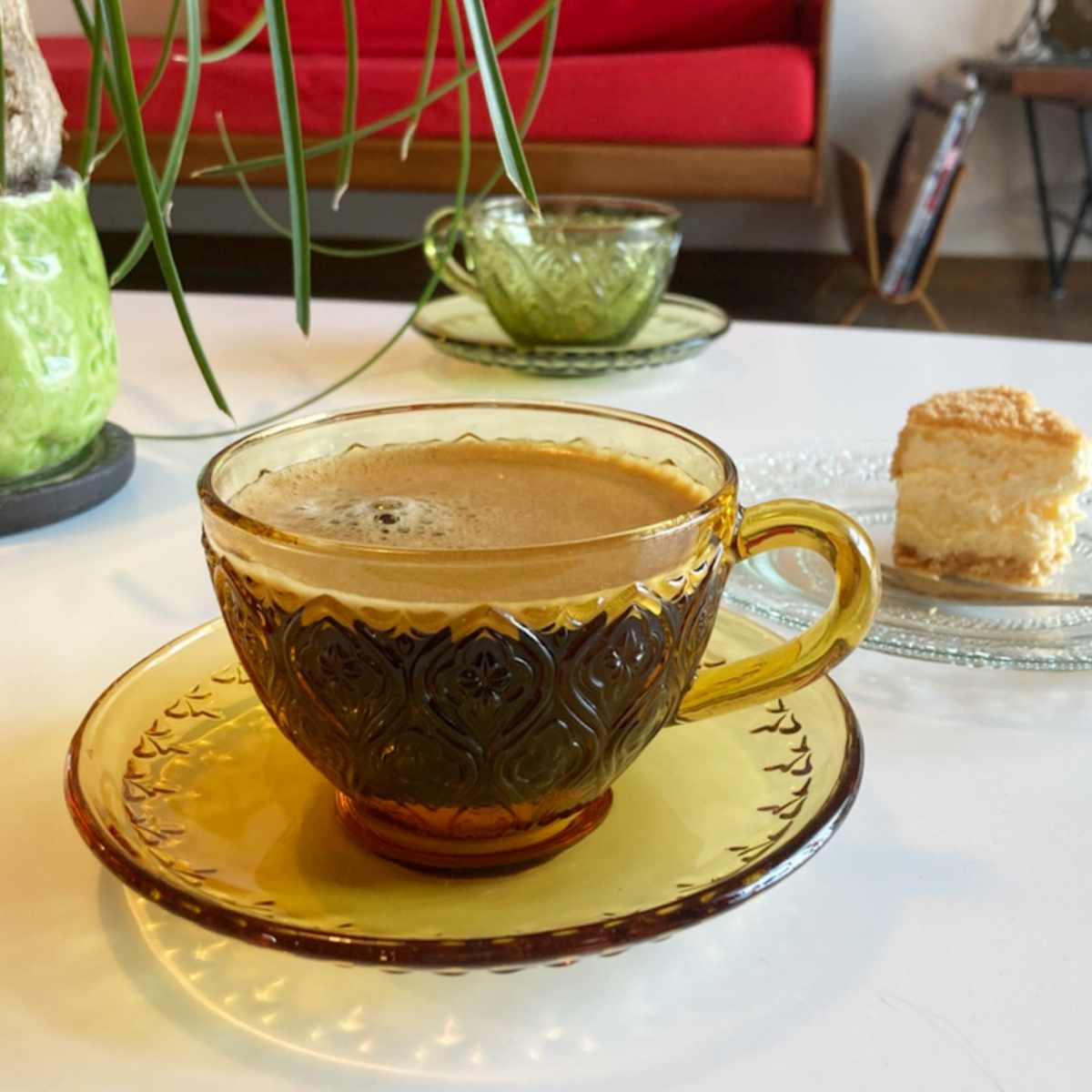 DULTON（ダルトン） カップ＆ソーサー GLASS CUP ＆ SAUCER FIORE