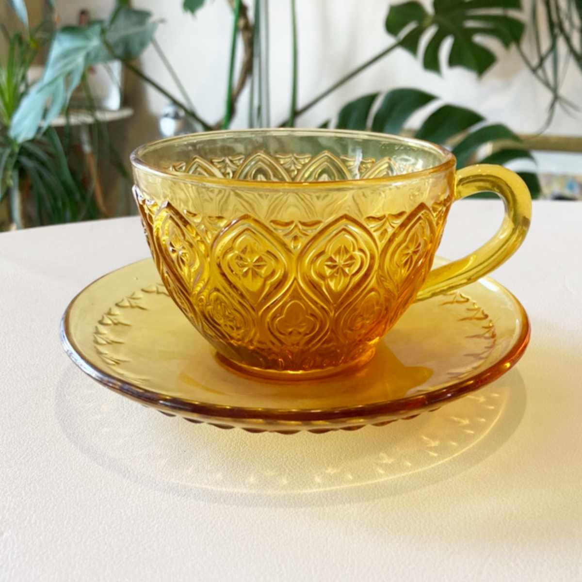 DULTON（ダルトン） カップ＆ソーサー GLASS CUP ＆ SAUCER FIORE