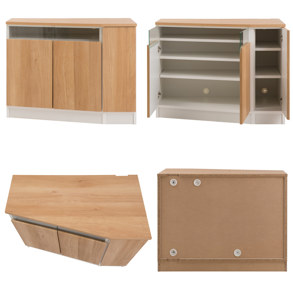 コーナーキャビネット 右壁付け 幅99.5cm カウンター下収納 GYM