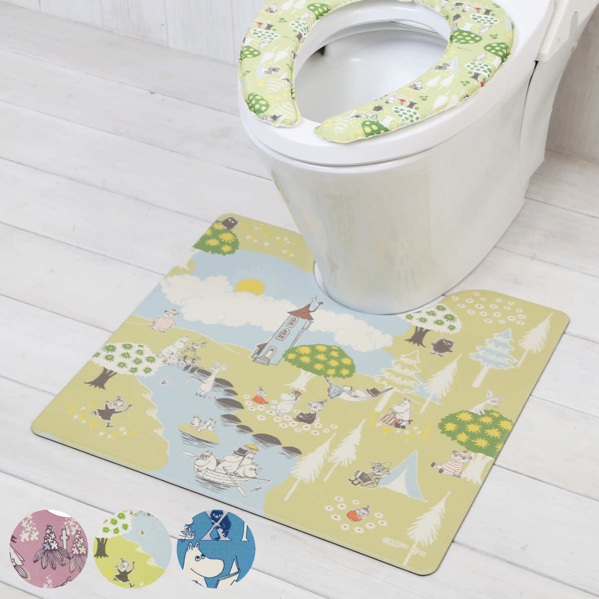 ヨコズナクリエーション トイレマット ムーミン PVC 55×60cm