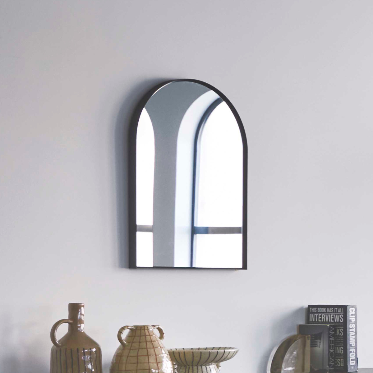 東谷 ウォールミラー アーチ型 幅45×高さ65cm （ 鏡 ミラー 壁掛け