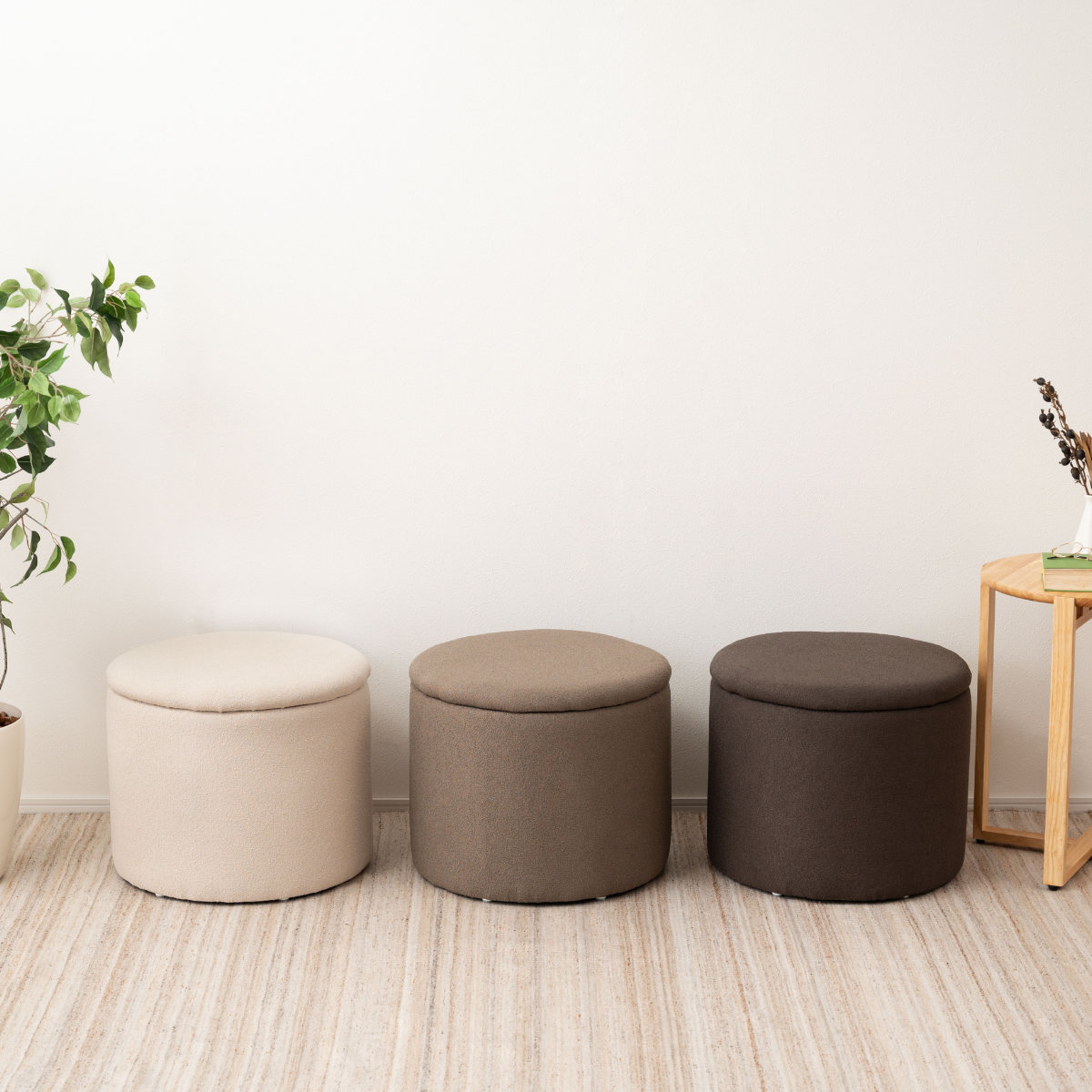 ブラウン系円形スツール 円スツール チェリー en [ circle ] stool - Cherry | 飛騨高山 家具