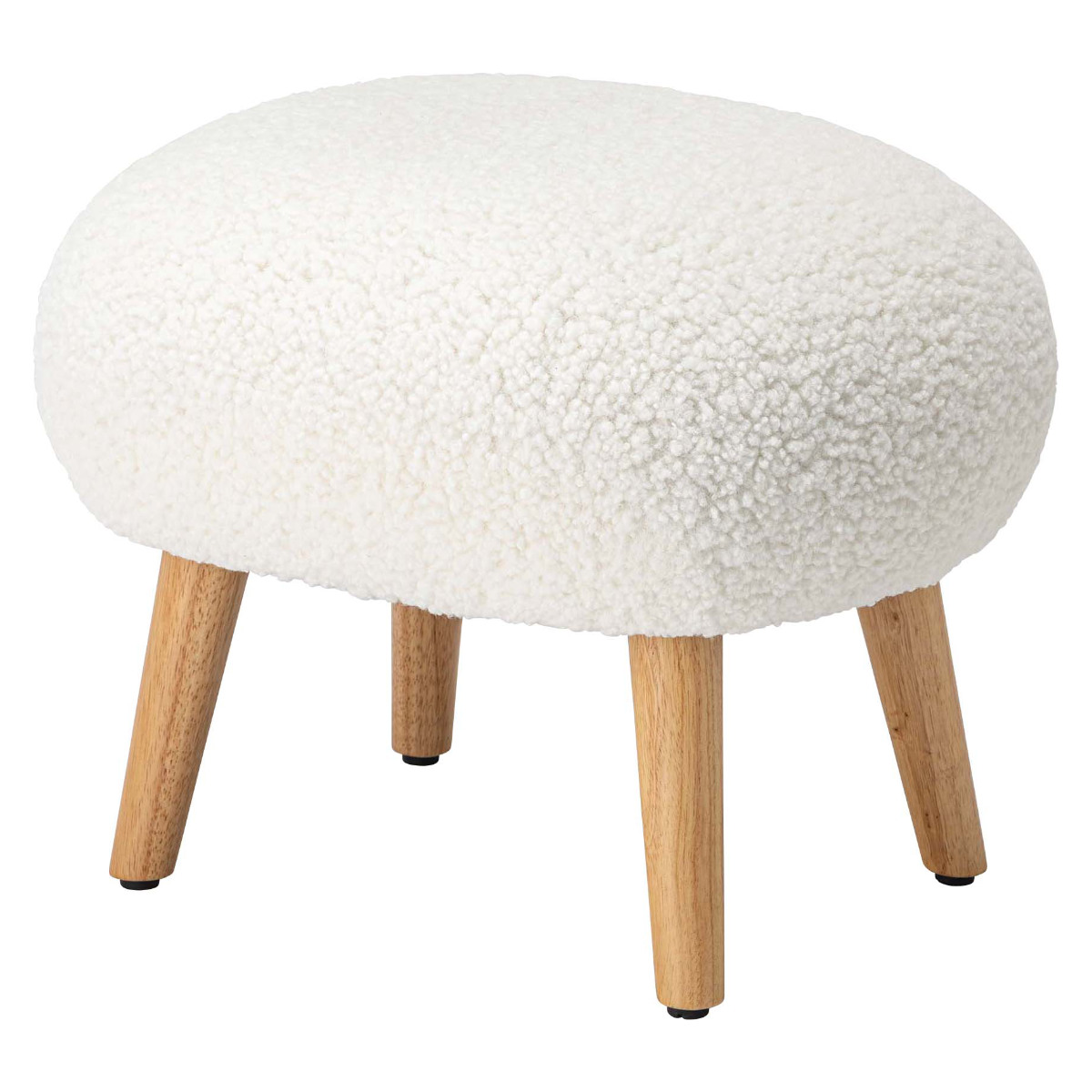 東谷 スツール 高さ38cm ブークレ生地 木脚 （ ロー 低い コンパクト