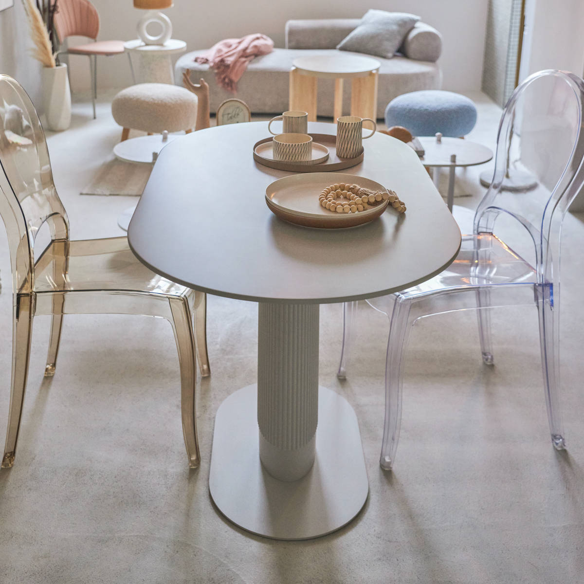 ホワイトオーバルセンターテーブル 232D ホワイトオーバルセンターテーブル 232D ホワイトオーバルセンター