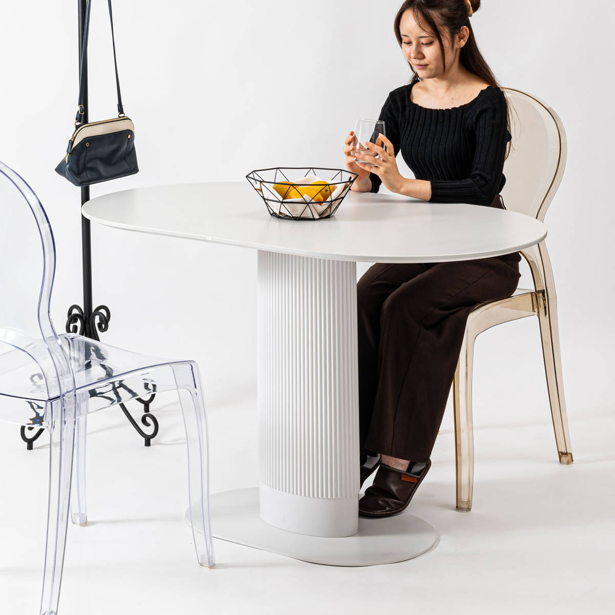 東谷 ダイニングテーブル 幅120cm オーバル型 （ 楕円 テーブル 食卓