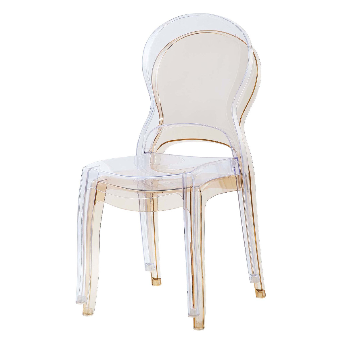 東谷 ダイニングチェア 座面高45cm クリアカラー スタッキング （ 椅子