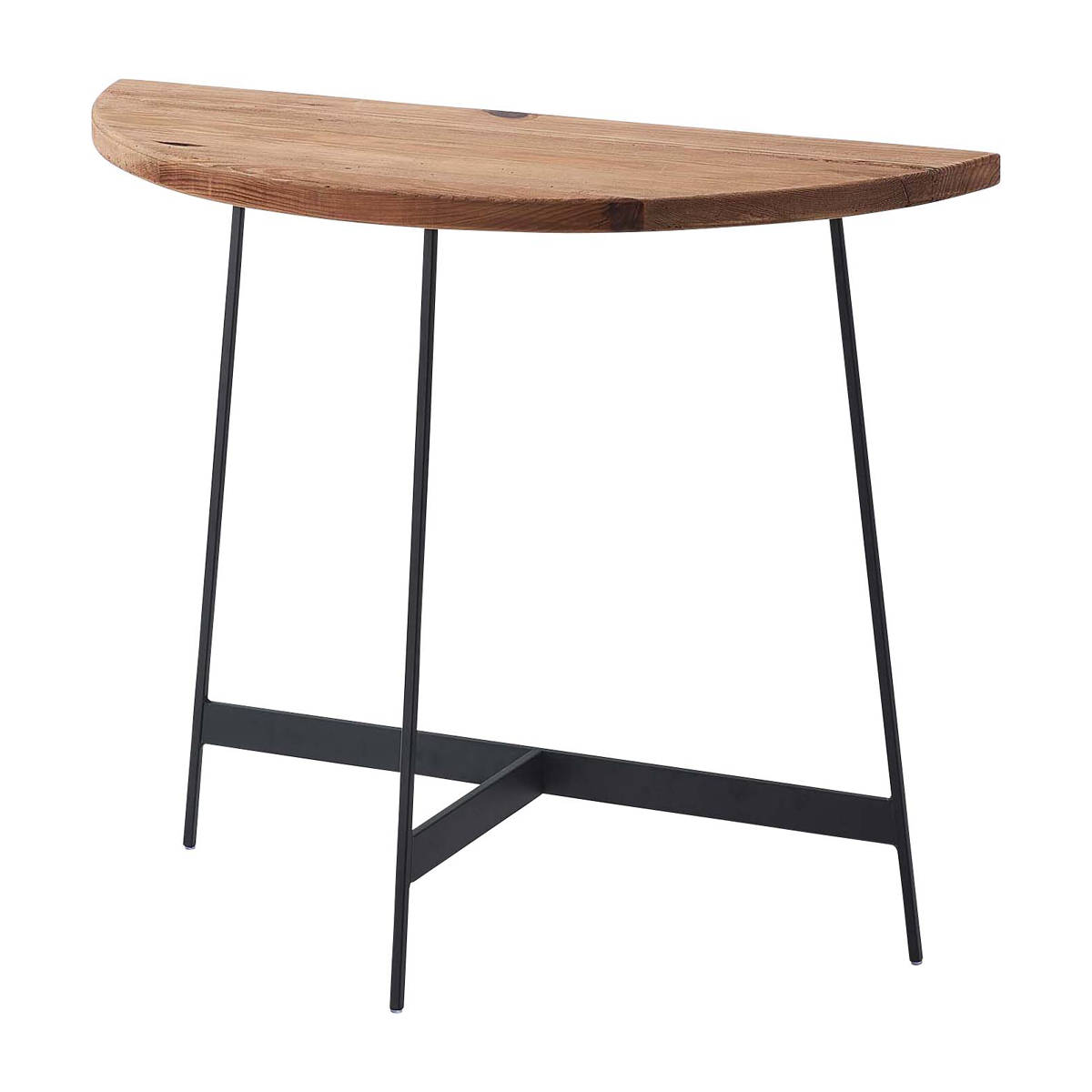 東谷 コンソールテーブル 半円型 高さ72cm 古材 （ 天然木 パイン材