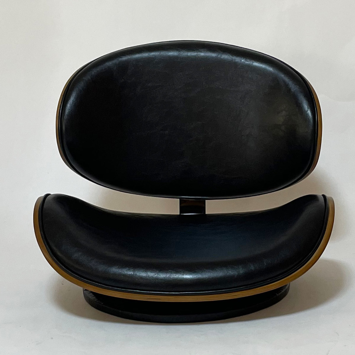 座椅子 回転式 座面高11cm 合皮タイプ ラウンドチェア KNOX （ フロア