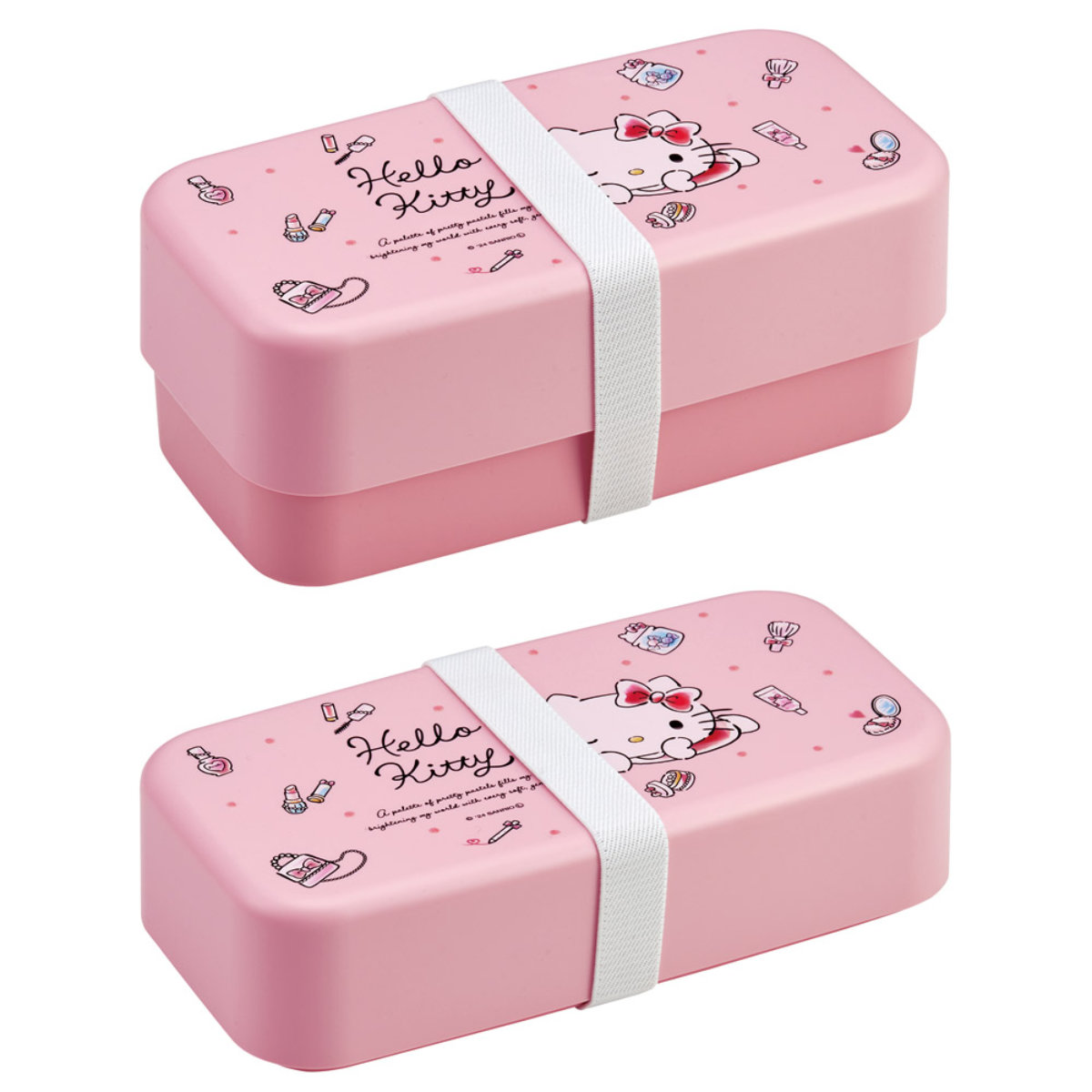 ハローキティ お弁当箱 二段 500ml レンジ対応 食洗機対応 丸型