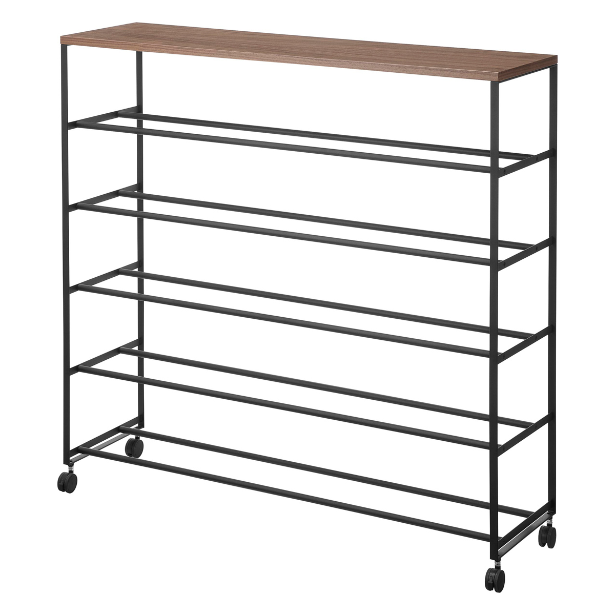 tower 山崎実業 天板付きシューズラック タワー 5段 キャスター付 W90