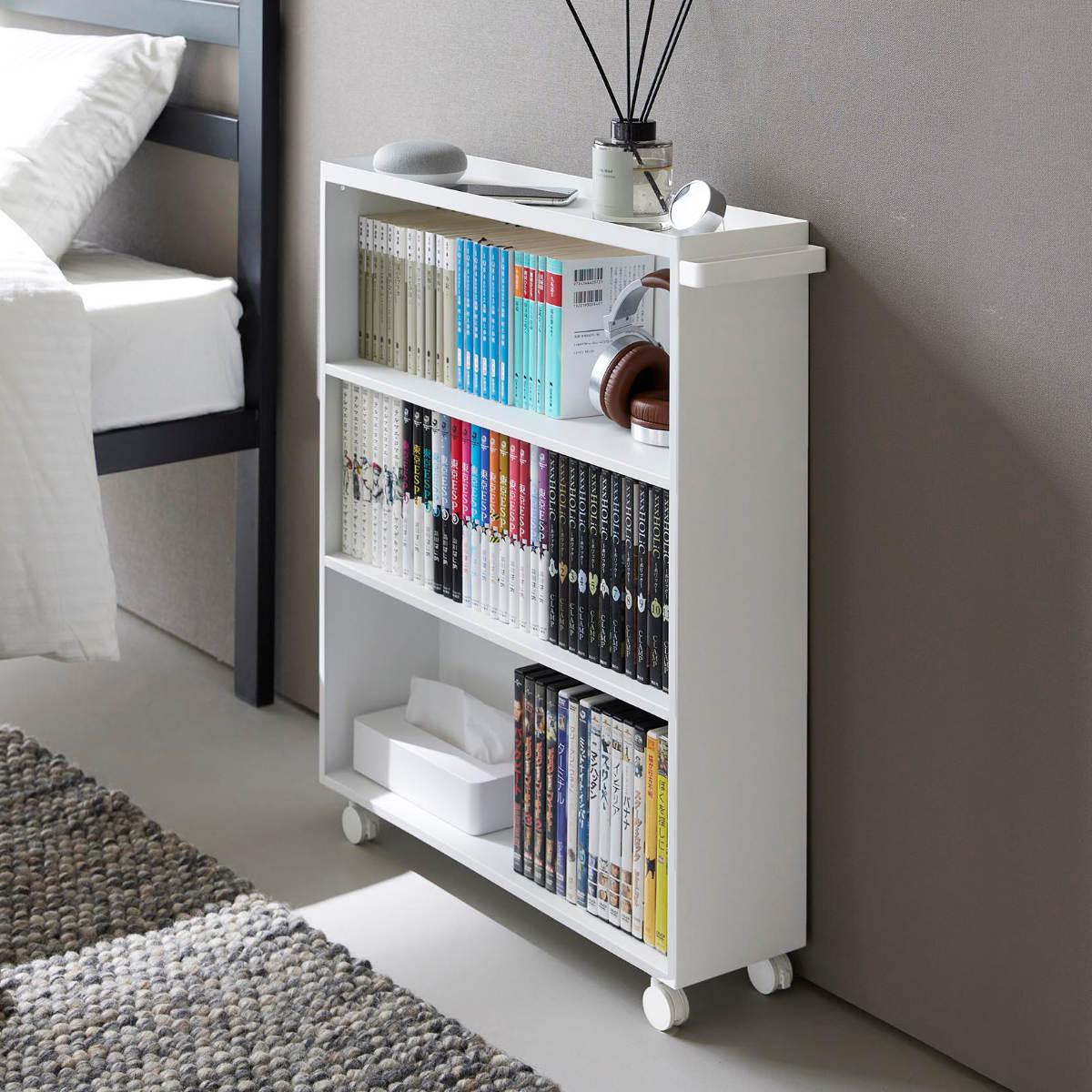 tower 特典付き 山崎実業 ハンドル付き隠せるコミックラック タワー