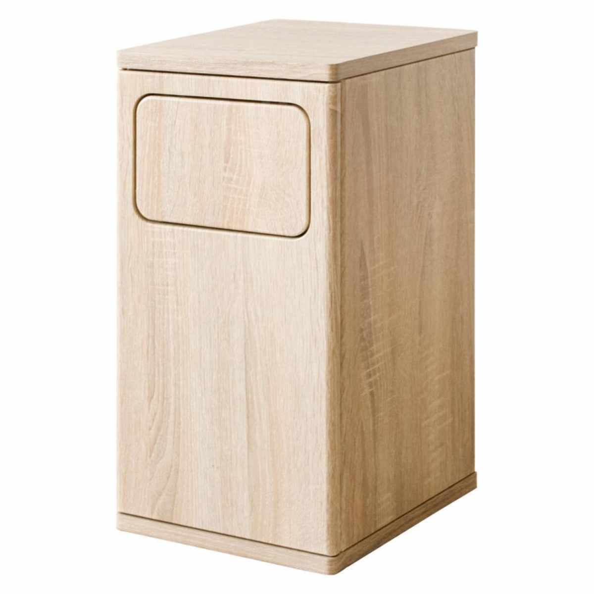 ゴミ箱 20L ウッドプッシュダストボックス Empro （ ごみ箱 エンプロー ダストボックス ごみばこ シンプル プッシュ式 天板 サイドテーブル 分別 ）_3