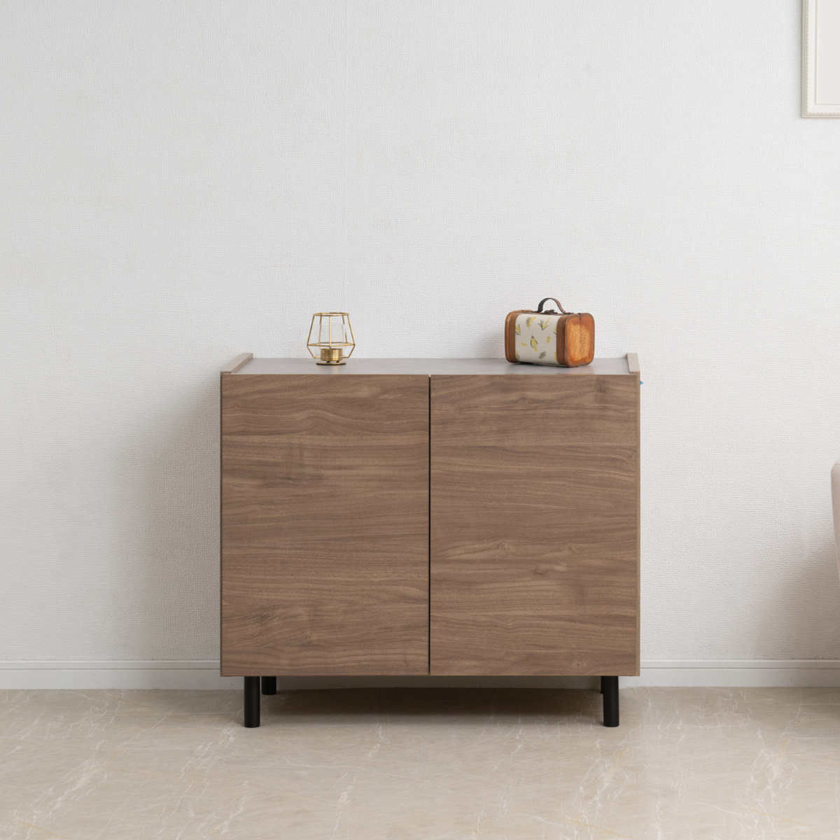 脚付きキャビネット 幅80cm 可動棚 日本製 完成品 （ キャビネット 棚