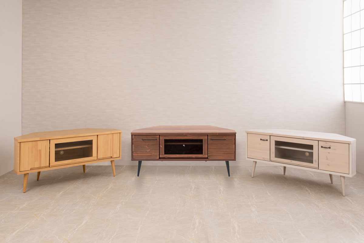 テレビ台 コーナータイプ 幅120cm 日本製 完成品 （ TV台 テレビボード