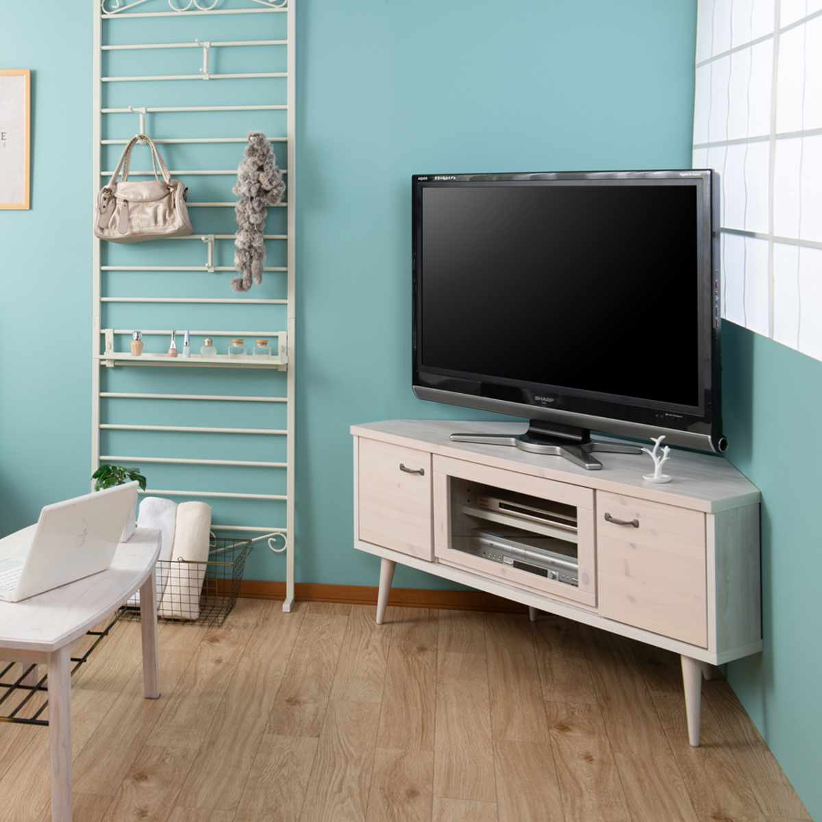 テレビ台 AVボード ハンドメイド120cmサイズ パイン無垢材 テレビ台 テレビボード エスプリ 120cm-220cm ウォールナット ブラック