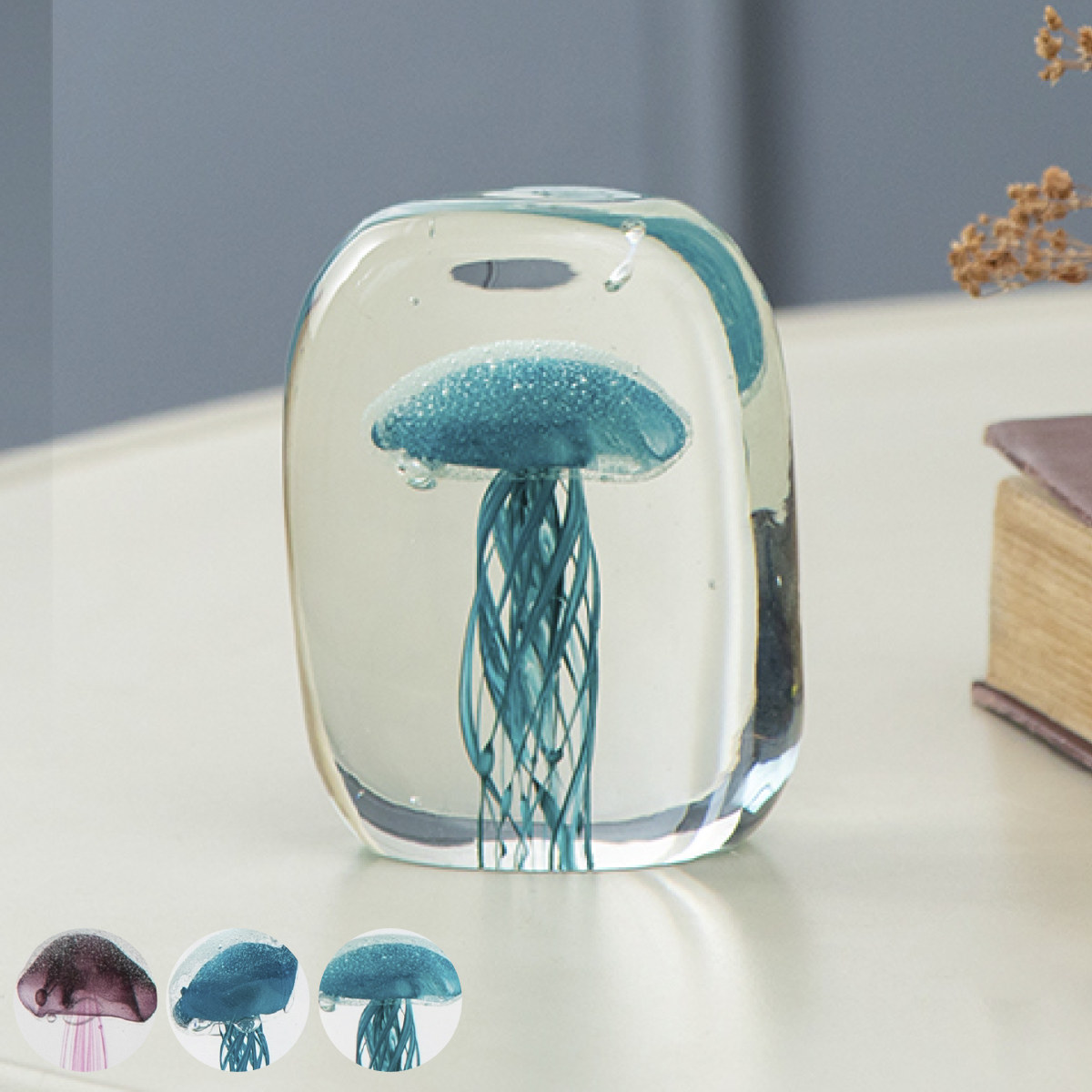 藤栄 ガラスインテリアオブジェ（Glass interior objects） クラゲ M