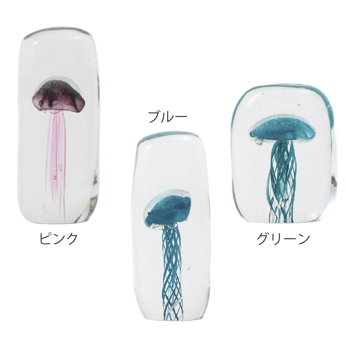 藤栄 ガラスインテリアオブジェ（Glass interior objects） クラゲ M