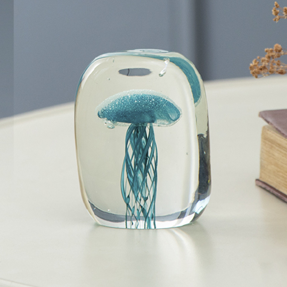 藤栄 ガラスインテリアオブジェ（Glass interior objects） クラゲ M