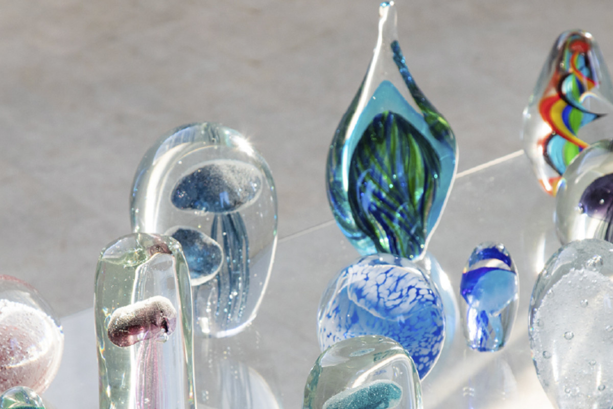 藤栄 ガラスインテリアオブジェ（Glass interior objects） クラゲ L