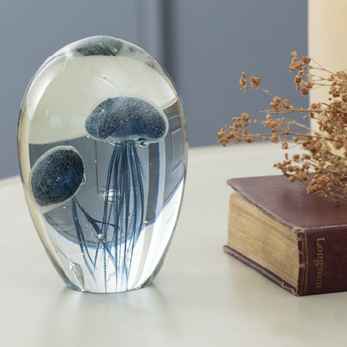 藤栄 ガラスインテリアオブジェ（Glass interior objects） クラゲ L