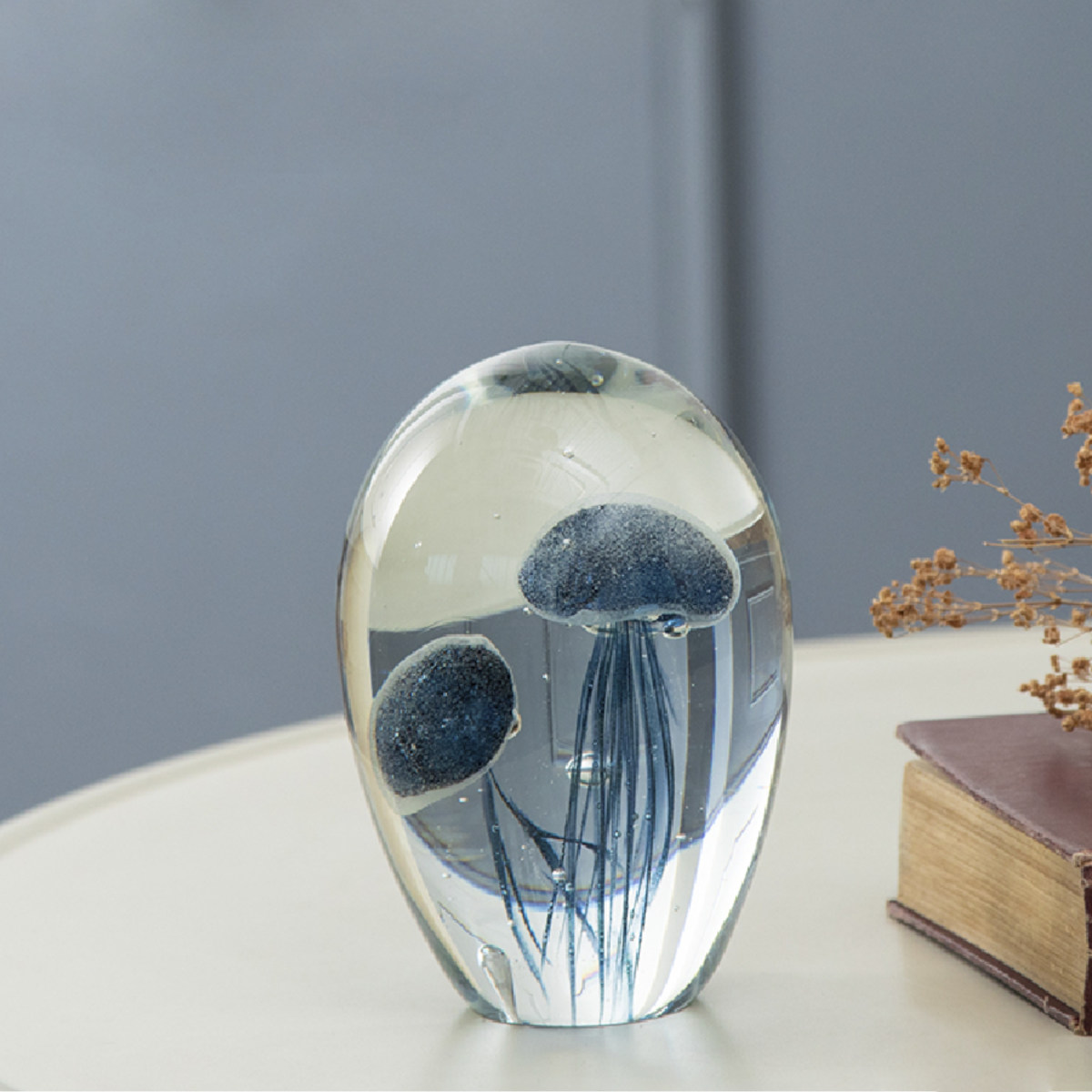 藤栄 ガラスインテリアオブジェ（Glass interior objects） クラゲ L