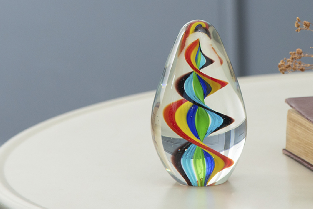 【美品】 レインボー オブジェ 3D アート　インテリア　置物 479268-2.jpg