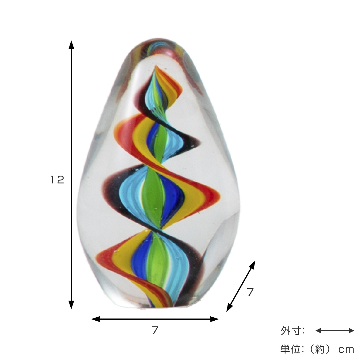 藤栄 ガラスインテリアオブジェ（Glass interior objects） ミックス L