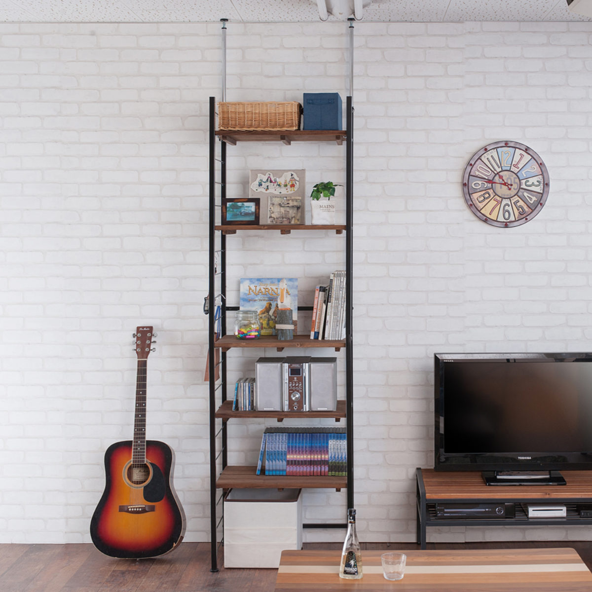 突っ張り 壁面収納 幅60×奥行40cm オープンラックタイプ （ ラック