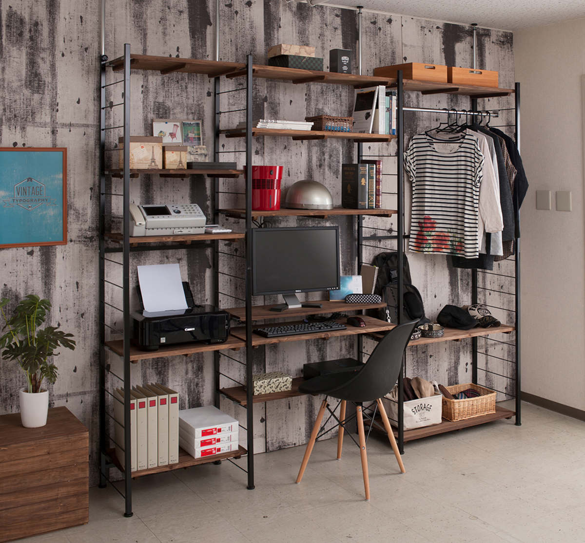 突っ張り 壁面収納 幅60×奥行40cm オープンラックタイプ （ ラック