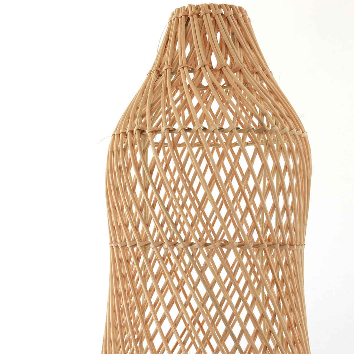ラタンスタンドランプ ピーナッツ LED対応 フロアライト （ ラタン 籐