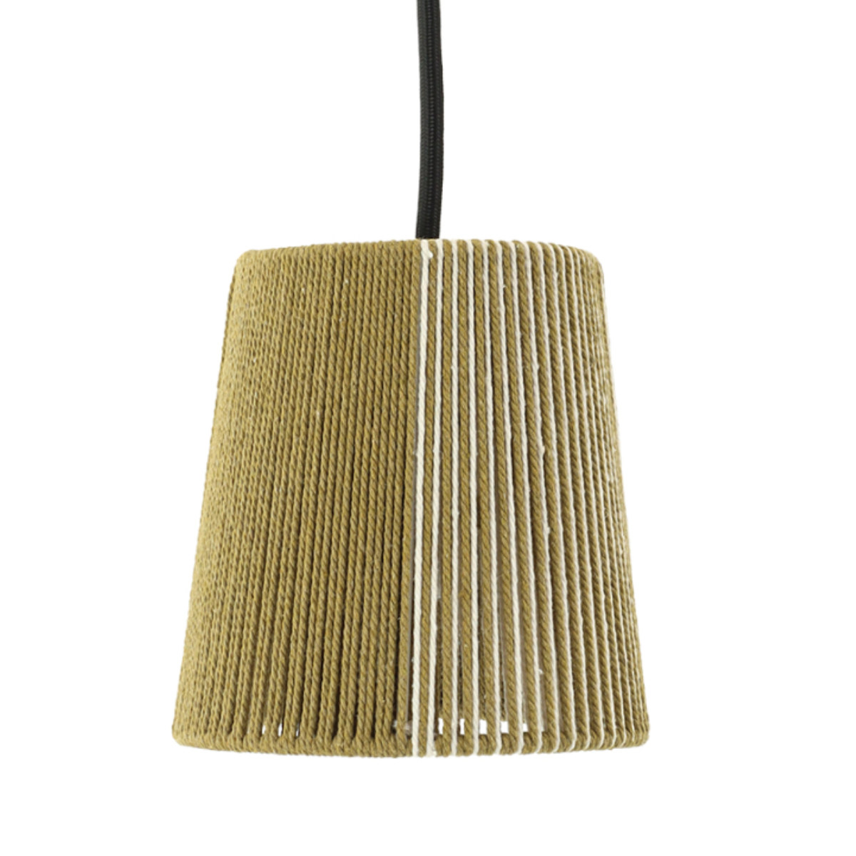 コットンハンギングランプ シリンダー ブルーxホワイト （ ペンダント