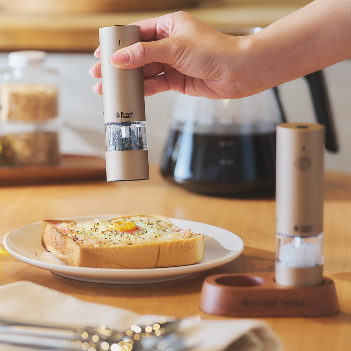 RUSSELL HOBBS（ラッセルホブス） 特典付き 充電式 電動ミル 2本セット